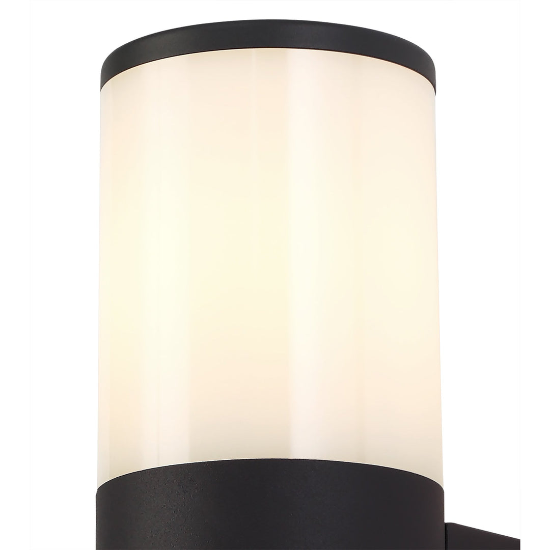 Nelson Lighting NL7775/OP9 Marc Outdoor Wall Lamp 1 Light Anthracite/Opal