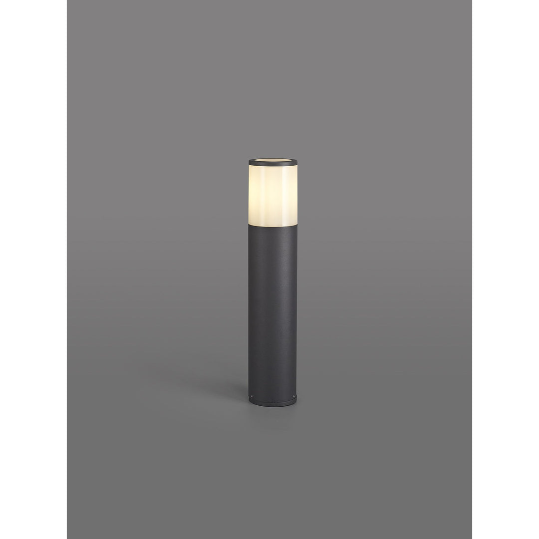 Nelson Lighting NL7777/OP9 Marc Outdoor 45cm Post Lamp 1 Light Anthracite/Opal