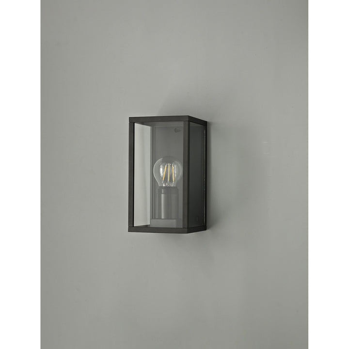 Nelson Lighting NL71159 Mateo Outdoor Flush Wall Lamp 1 Light Graphite Black