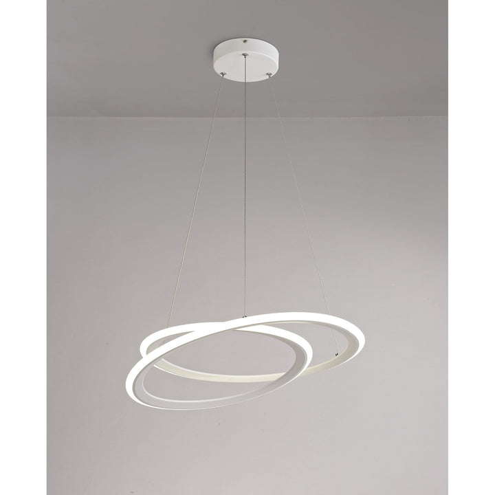 Nelson Lighting NL77699 Melisa Pendant LED Dimmable Matt White