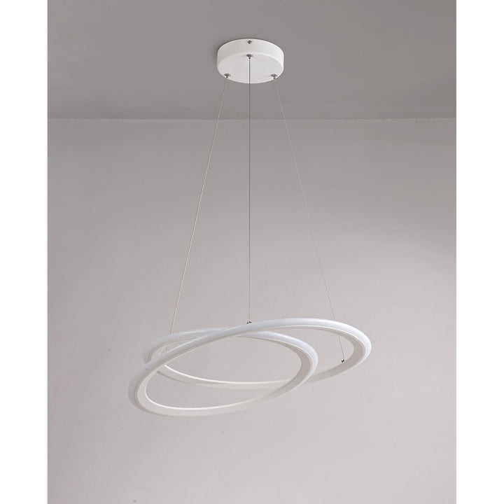 Nelson Lighting NL77699 Melisa Pendant LED Dimmable Matt White