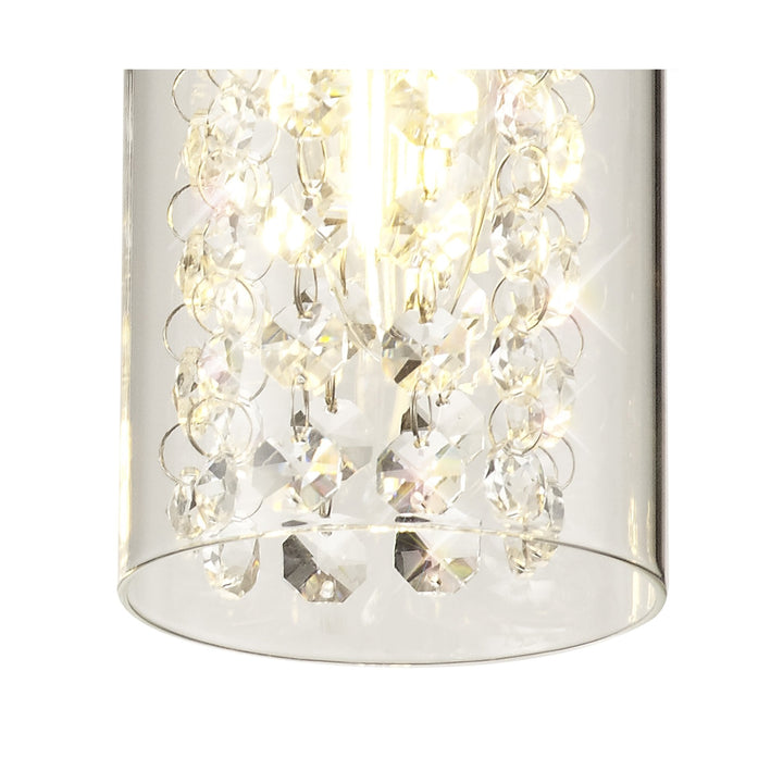 Nelson Lighting NL70449 Minnie Semi Ceiling 3 Light Polished Chrome/Crystal/Glass