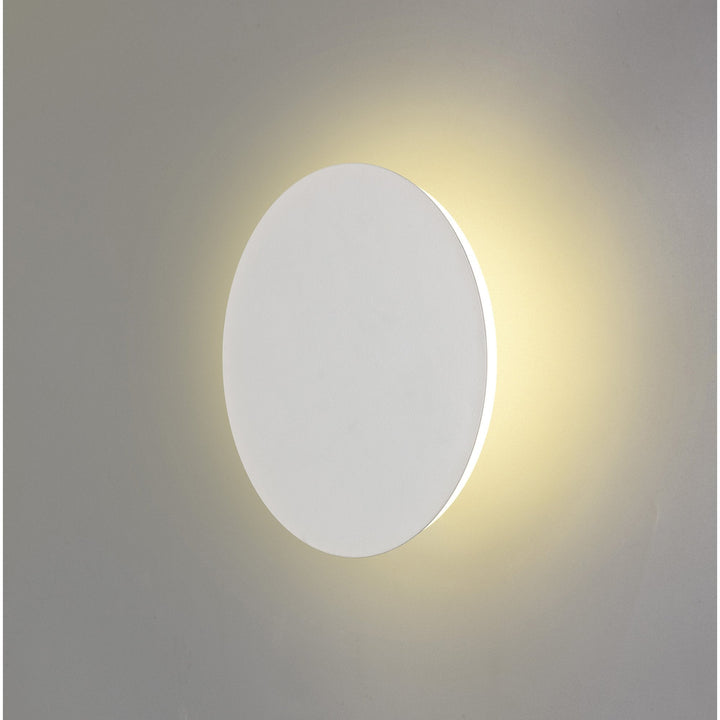 Nelson Lighting NLK03869 Modena Magnetic Base Wall Lamp LED 20/19cm Round Centre Sand White/ Frosted Diffuser