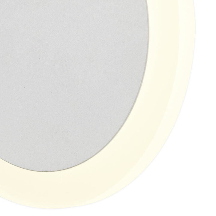 Nelson Lighting NLK03899 Modena Magnetic Base Wall Lamp LED 15/19cm Round Centre Sand White/ Frosted Diffuser