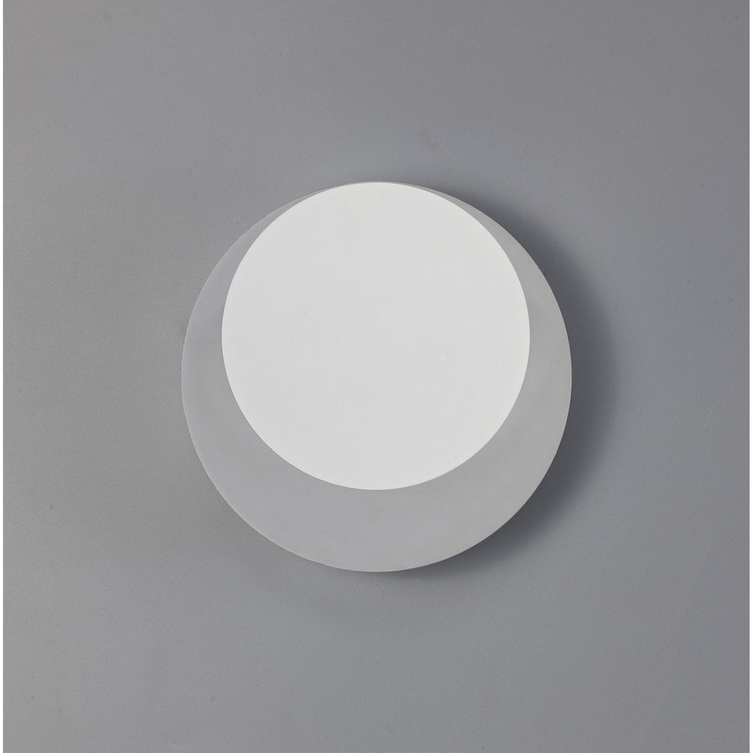 Nelson Lighting NLK03909 Modena Magnetic Base Wall Lamp LED 15/19cm Round Top Offset Sand White