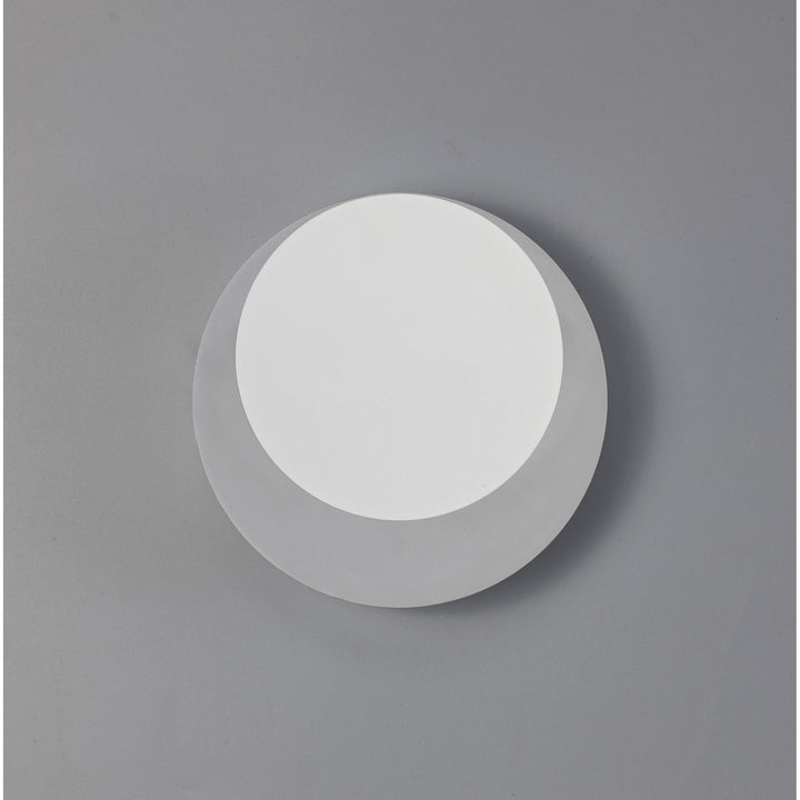 Nelson Lighting NLK03909 Modena Magnetic Base Wall Lamp LED 15/19cm Round Top Offset Sand White