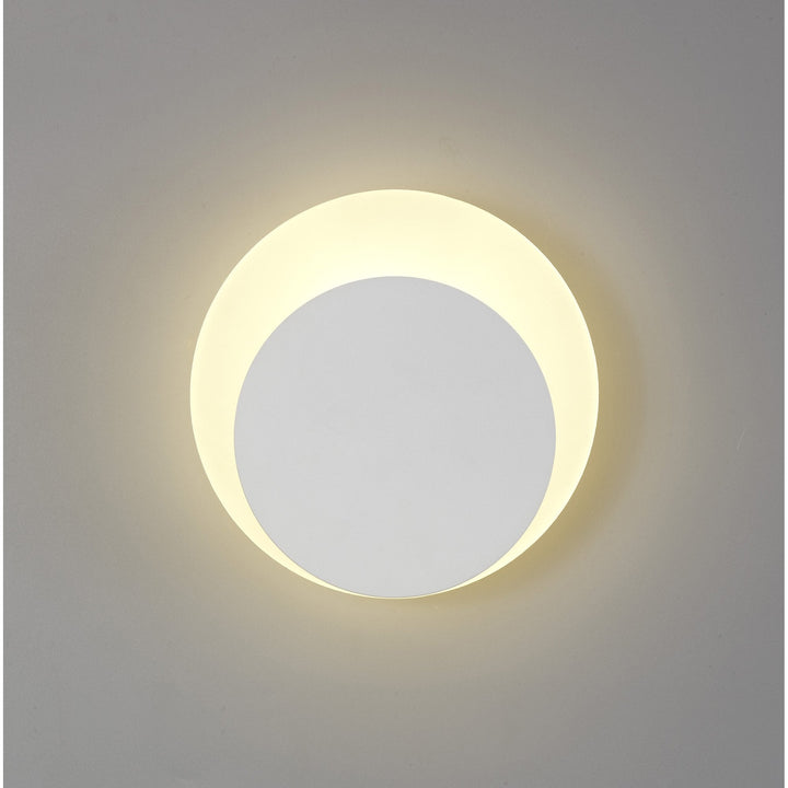 Nelson Lighting NLK03929 Modena Magnetic Base Wall Lamp LED 15/19cm Round Bottom Offset Sand White