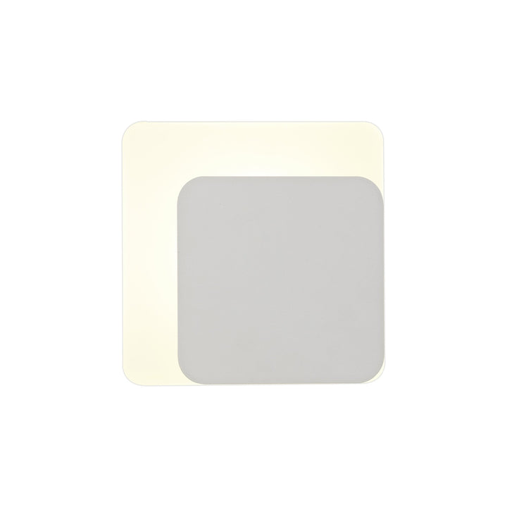 Nelson Lighting NLK03979 Modena Magnetic Base Wall Lamp LED 15/19cm Square Right Offset Sand White