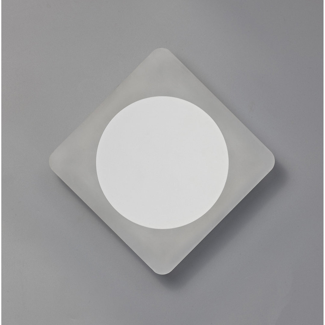 Nelson Lighting NLK04019 Modena Magnetic Base Wall Lamp LED 15cm Round 19cm Diamond White/ Frosted Diffuser