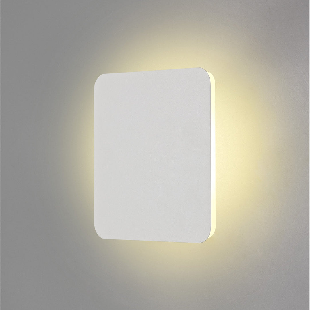 Nelson Lighting NLK04039 Modena Magnetic Base Wall Lamp LED 20/19cm Square Centre Sand White/ Frosted Diffuser