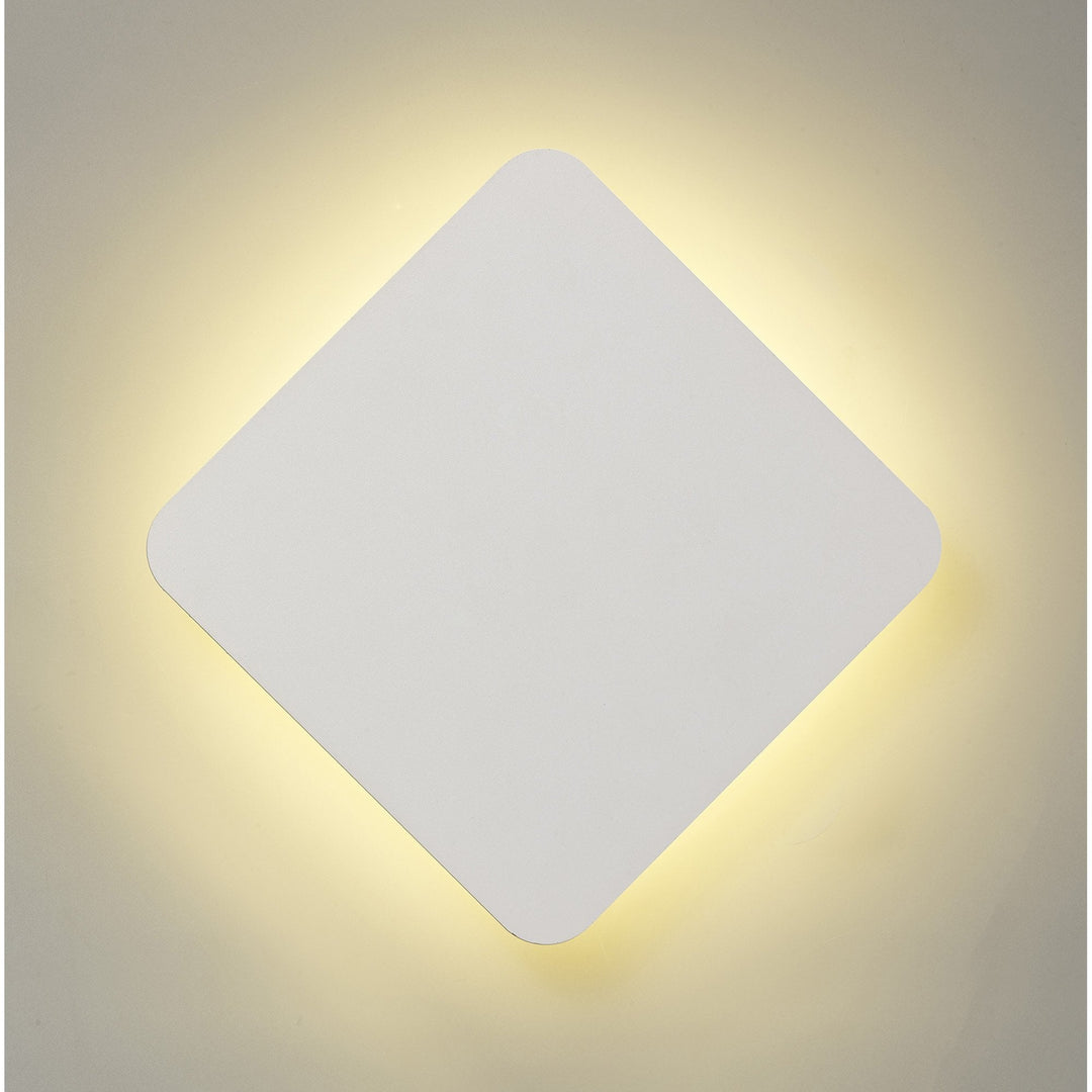 Nelson Lighting NLK04049 Modena Magnetic Base Wall Lamp LED 20/19cm Diamond Centre Sand White/ Frosted Diffuser