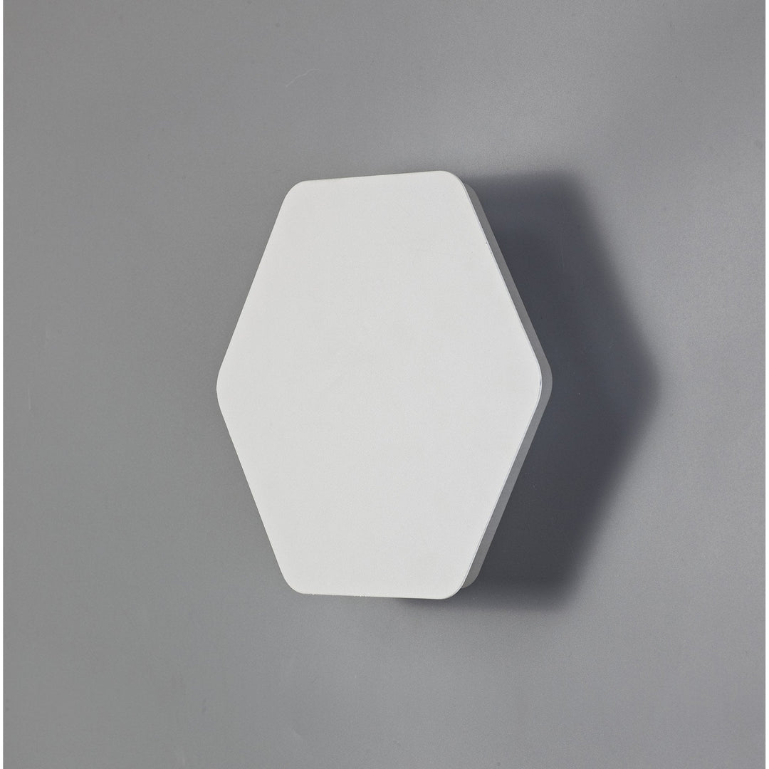 Nelson Lighting NLK04059 Modena Magnetic Base Wall Lamp LED 20/19cm Hexagonal Centre White/ Frosted Diffuser