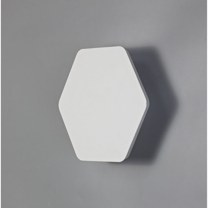 Nelson Lighting NLK04059 Modena Magnetic Base Wall Lamp LED 20/19cm Hexagonal Centre White/ Frosted Diffuser