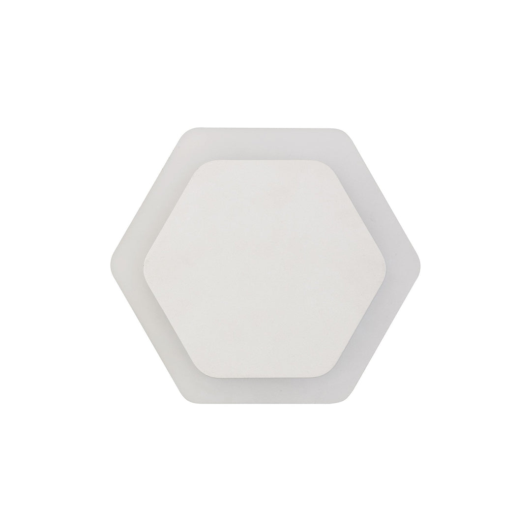 Nelson Lighting NLK04089 Modena Magnetic Base Wall Lamp LED 15/19cm Hexagonal Centre White