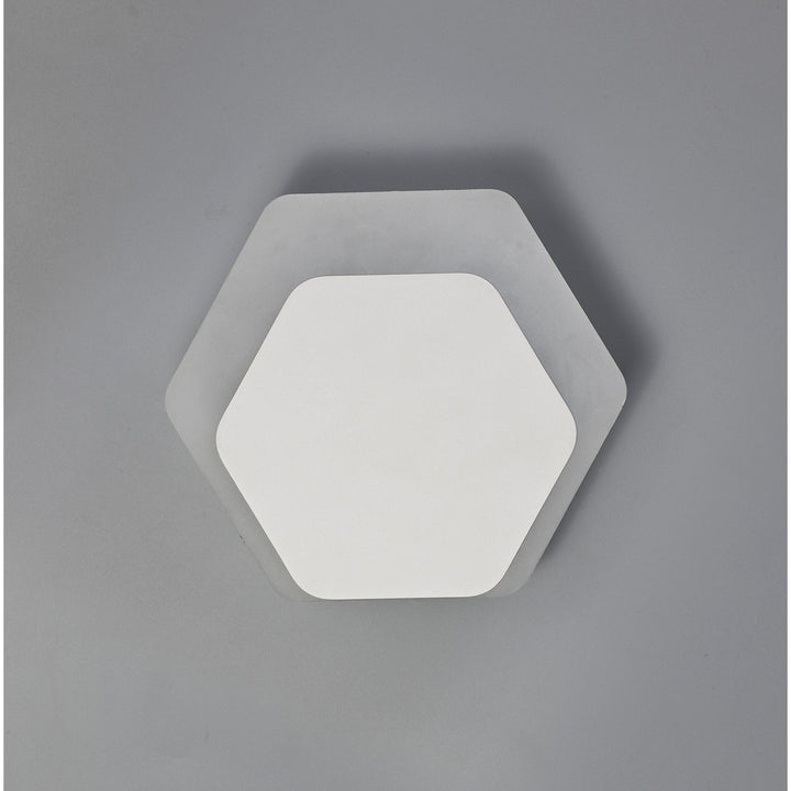 Nelson Lighting NLK04119 Modena Magnetic Base Wall Lamp LED 15/19cm Hexagonal Bottom White