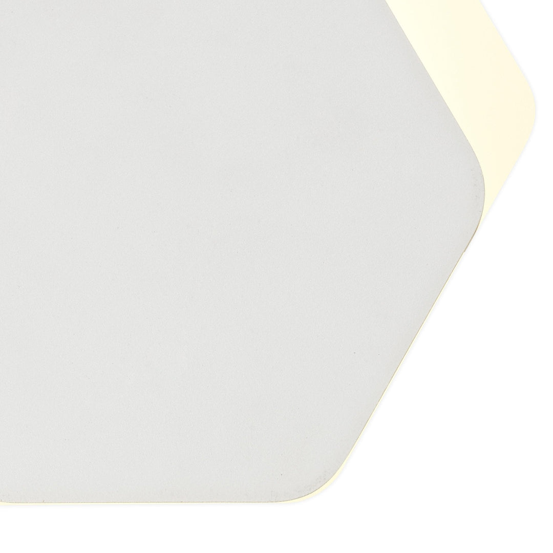 Nelson Lighting NLK04129 Modena Magnetic Base Wall Lamp LED 15/19cm Hexagonal Right Offset White