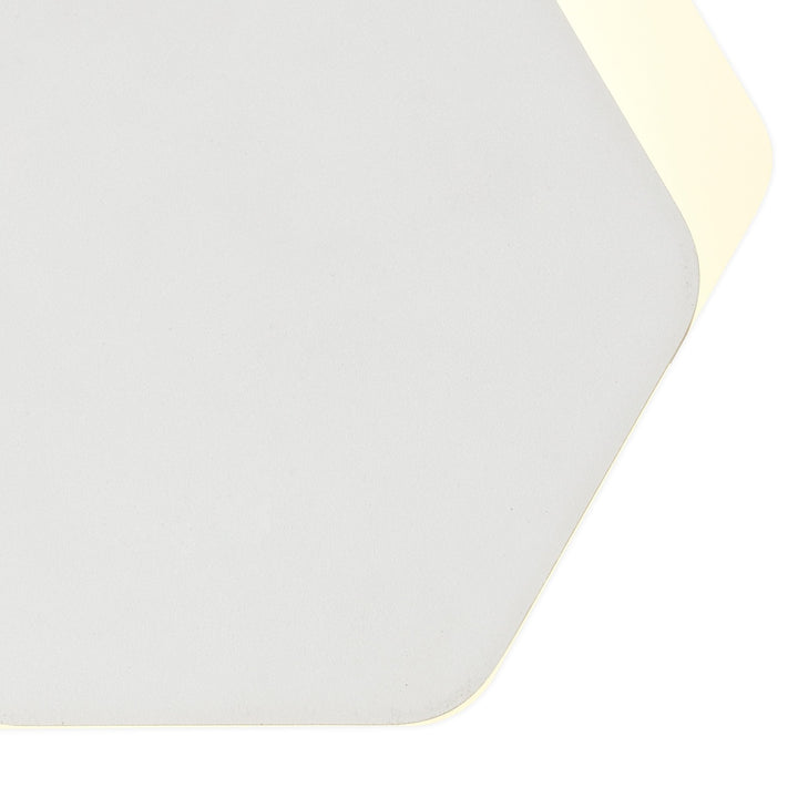 Nelson Lighting NLK04129 Modena Magnetic Base Wall Lamp LED 15/19cm Hexagonal Right Offset White