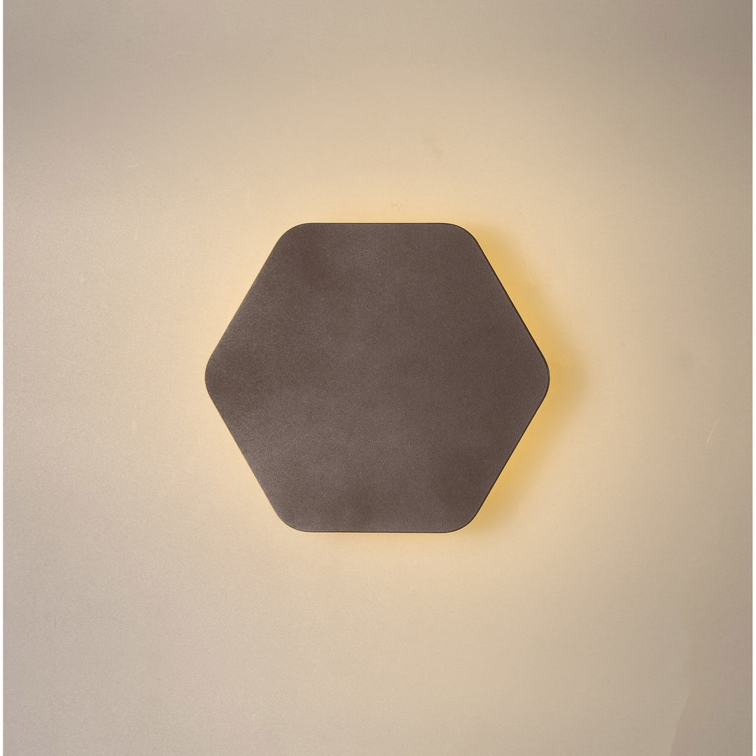 Nelson Lighting NLK04199 Modena Magnetic Base Wall Lamp LED 15cm Horizontal Hexagonal Coffee