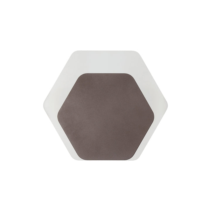 Nelson Lighting NLK04489 Modena Magnetic Base Wall Lamp LED 15/19cm Hexagonal Bottom Coffee