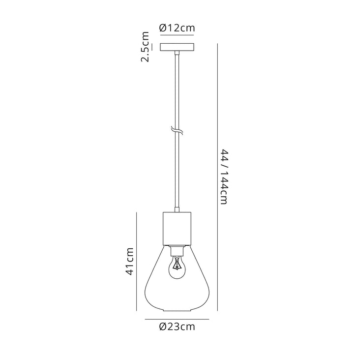 Nelson Lighting NL84639 Olivia Narrow Pendant Satin Nickel/Opal Glass & Clear Twisted Cable