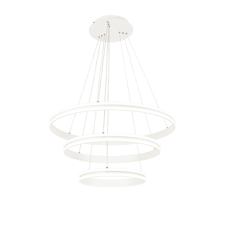 Nelson Lighting NL77709 Orla Pendant 3 Light LED Dimmable Matt White