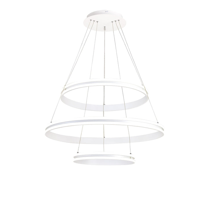 Nelson Lighting NL77709 Orla Pendant 3 Light LED Dimmable Matt White