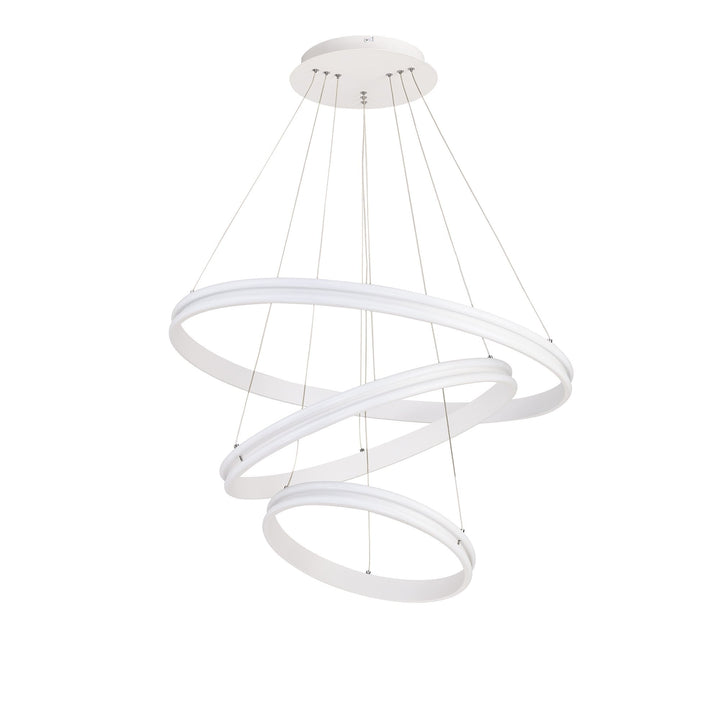 Nelson Lighting NL77709 Orla Pendant 3 Light LED Dimmable Matt White