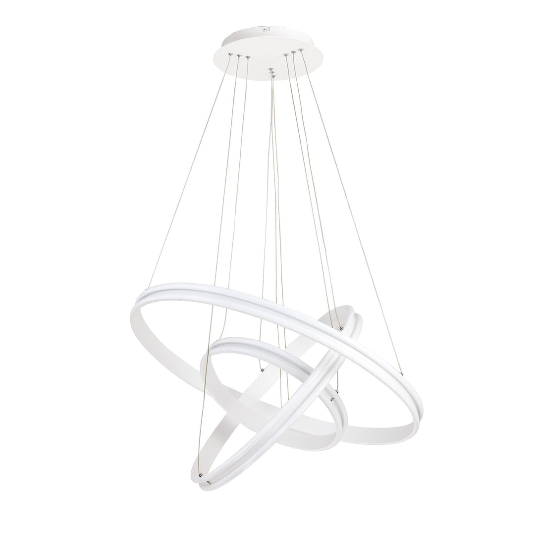 Nelson Lighting NL77709 Orla Pendant 3 Light LED Dimmable Matt White