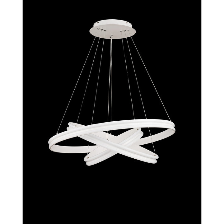 Nelson Lighting NL77709 Orla Pendant 3 Light LED Dimmable Matt White