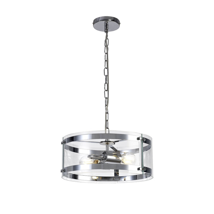 Nelson Lighting NL70999 Prince Pendant 2 Light Polished Chrome