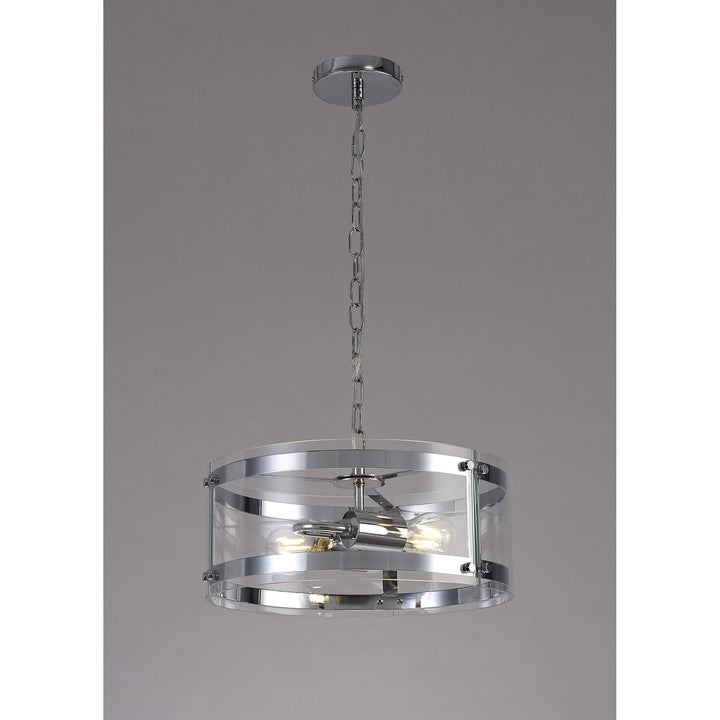 Nelson Lighting NL70999 Prince Pendant 2 Light Polished Chrome