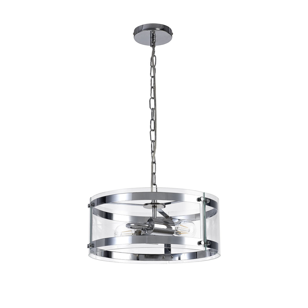 Nelson Lighting NL70999 Prince Pendant 2 Light Polished Chrome