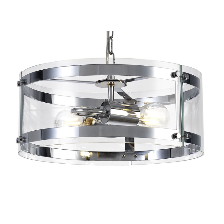 Nelson Lighting NL70999 Prince Pendant 2 Light Polished Chrome