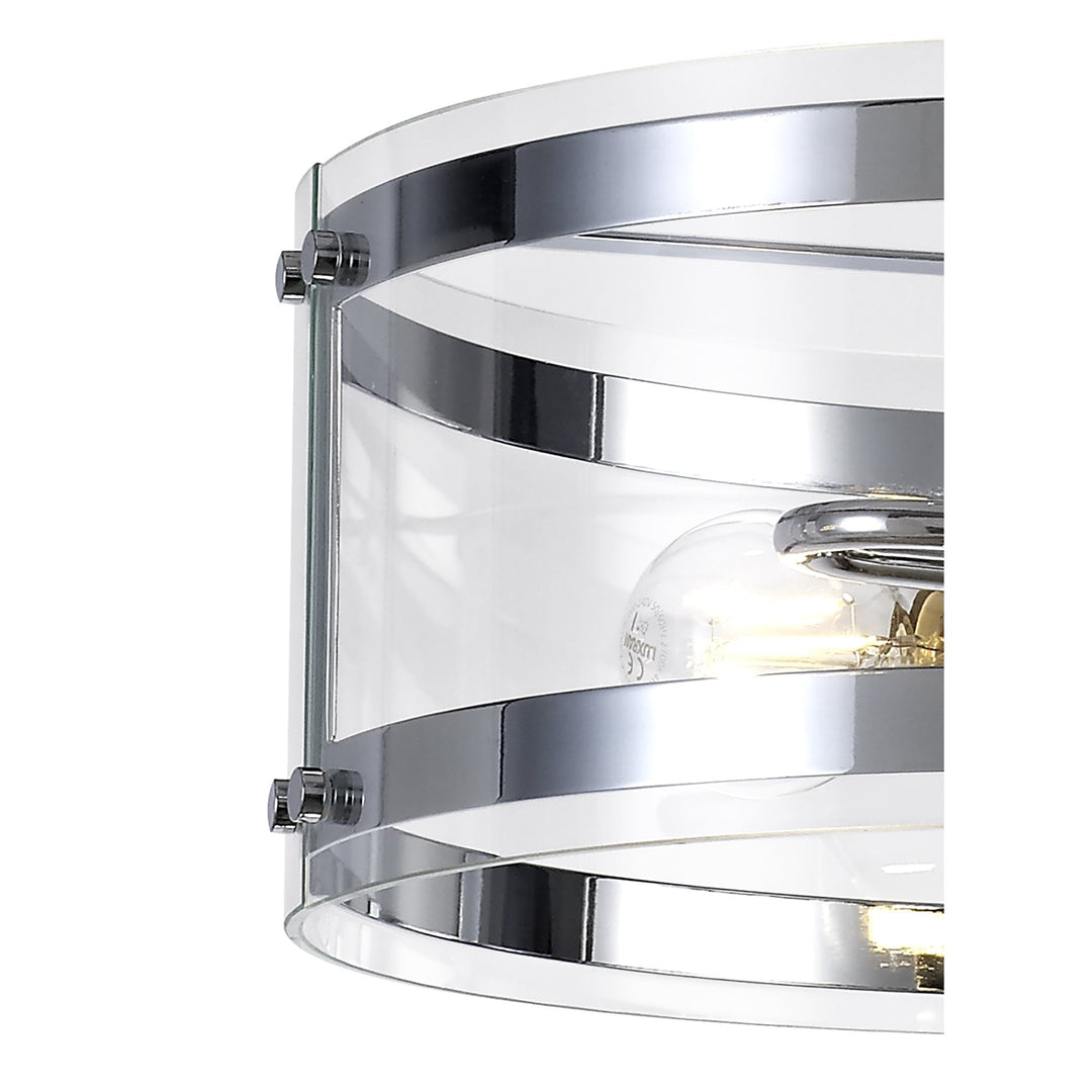 Nelson Lighting NL70999 Prince Pendant 2 Light Polished Chrome