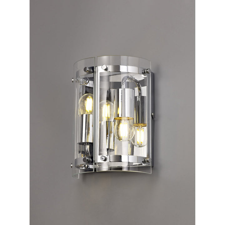 Nelson Lighting NL74159 Prince Wall Light 2 Light Polished Chrome