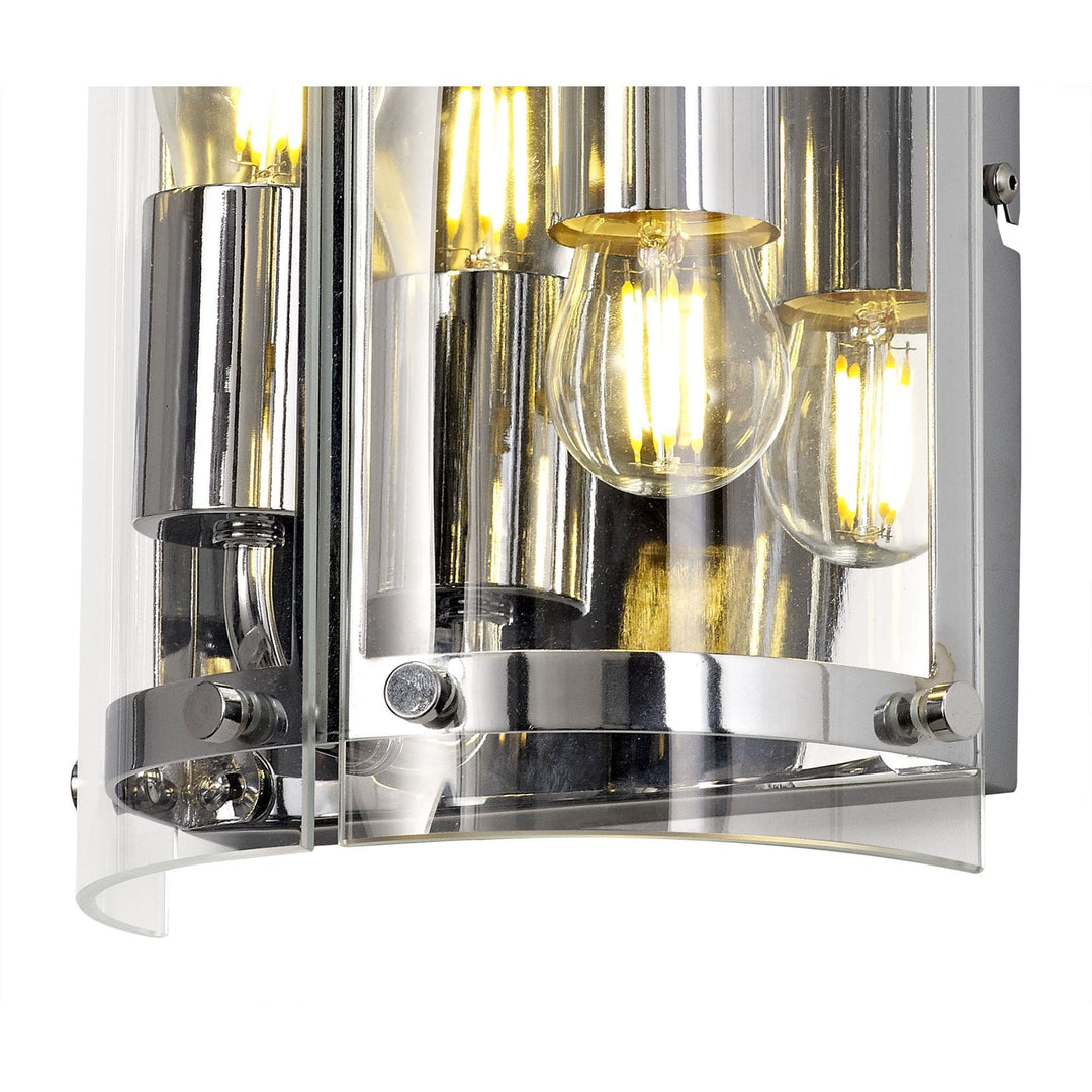 Nelson Lighting NL74159 Prince Wall Light 2 Light Polished Chrome