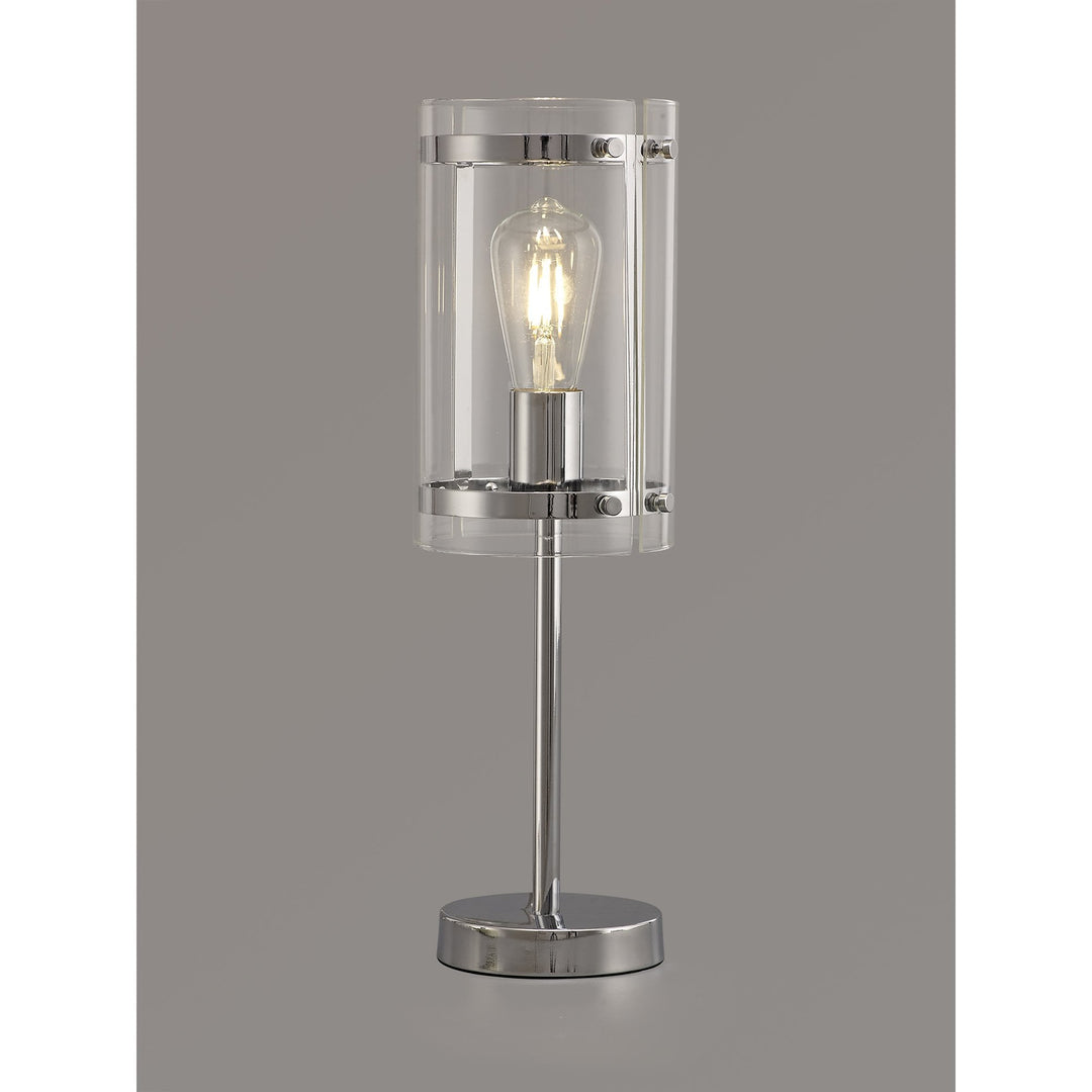 Nelson Lighting NL74169 Prince Table Lamp 1 Light Polished Chrome