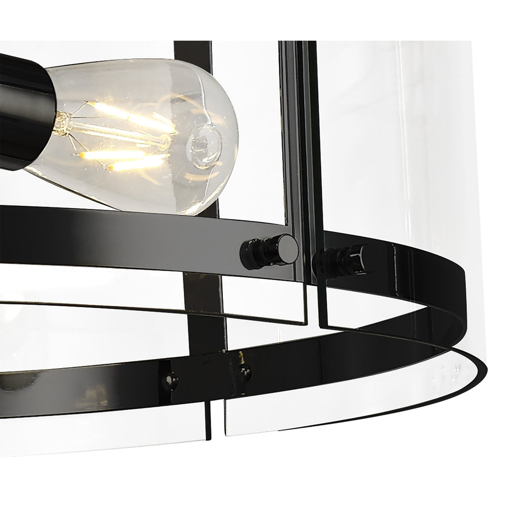 Nelson Lighting NL81689 Prince Pendant 4 Light Matt Black