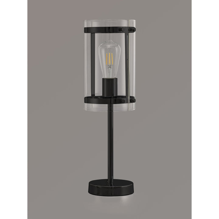 Nelson Lighting NL81709 Prince Table Lamp 1 Light Matt Black