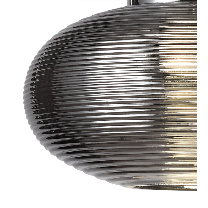 Nelson Lighting NL74389 Rome Wall Light Switched LED Smoked/Polished Chrome