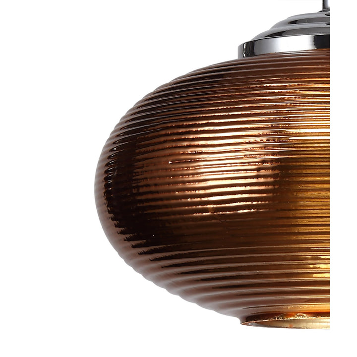 Nelson Lighting NL74399 Rome Wall Light Switched LED Copper/Polished Chrome