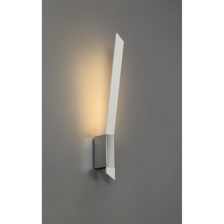 Nelson Lighting NL73609 Salva Wall Lamp LED Sand White/Polished Chrome