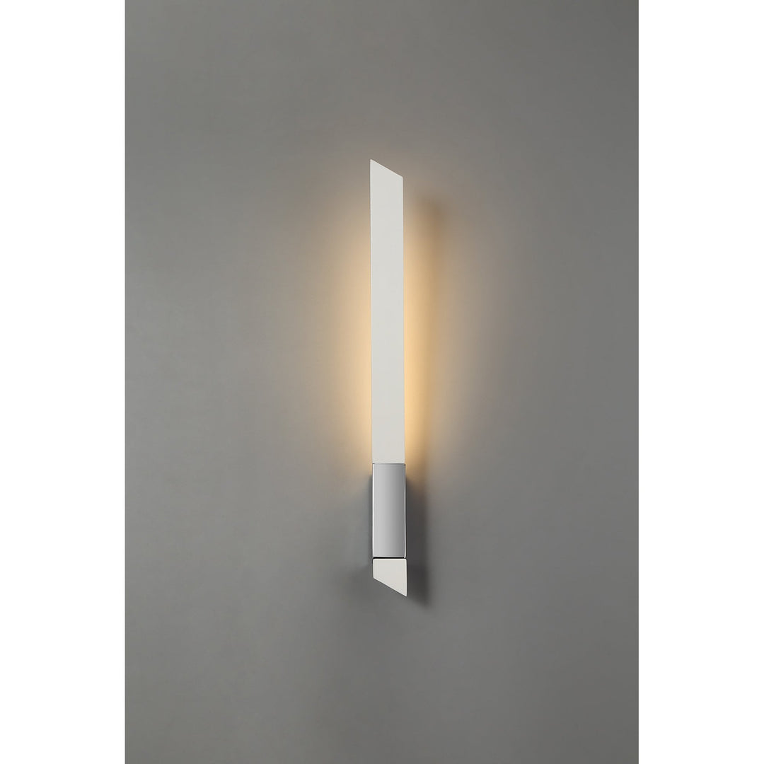 Nelson Lighting NL73609 Salva Wall Lamp LED Sand White/Polished Chrome