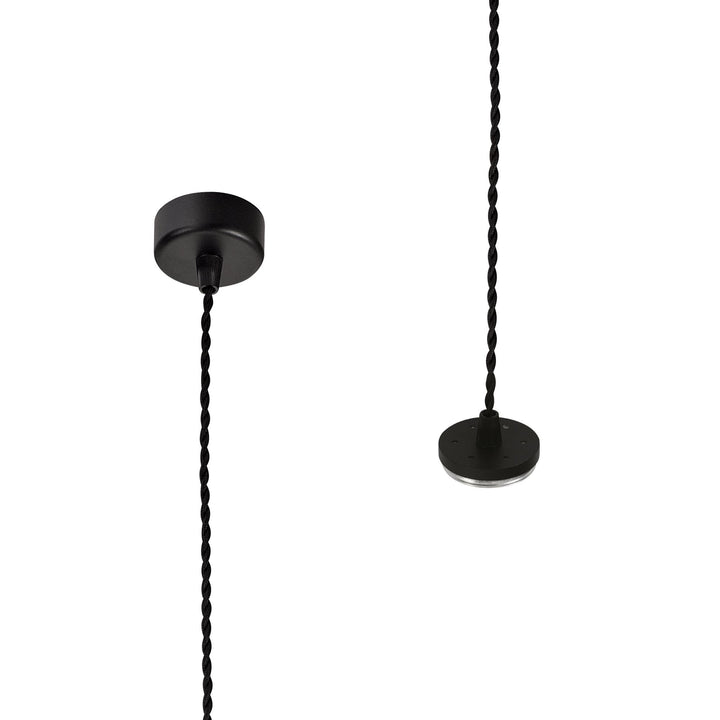 Nelson Lighting NL80349 Silence Pendant Light Kit 2M 1 Light Sand Black