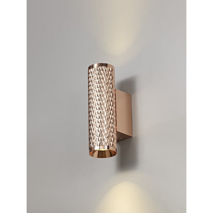 Nelson Lighting NL80419 Silence Wall Lamp 2 Light Rose Gold