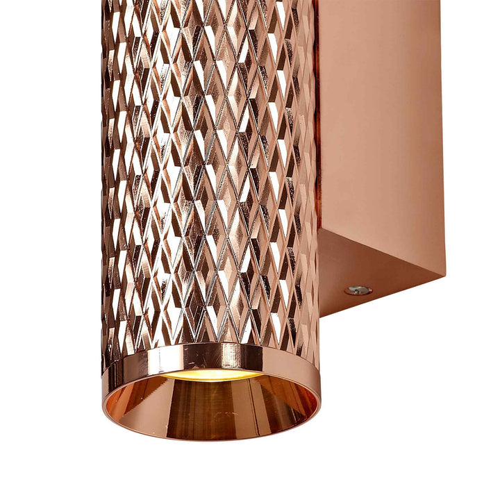 Nelson Lighting NL80419 Silence Wall Lamp 2 Light Rose Gold