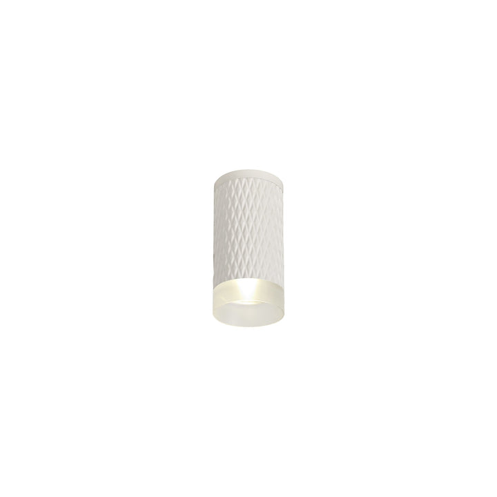 Nelson Lighting NLK01669 Silence 1 Light 11cm Surface Mounted Ceiling Sand White/Acrylic Ring