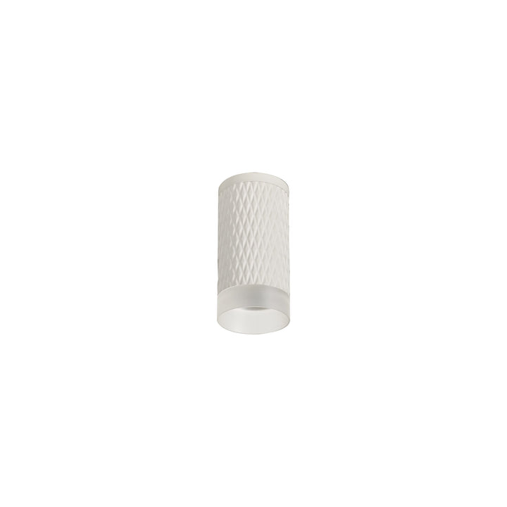 Nelson Lighting NLK01669 Silence 1 Light 11cm Surface Mounted Ceiling Sand White/Acrylic Ring