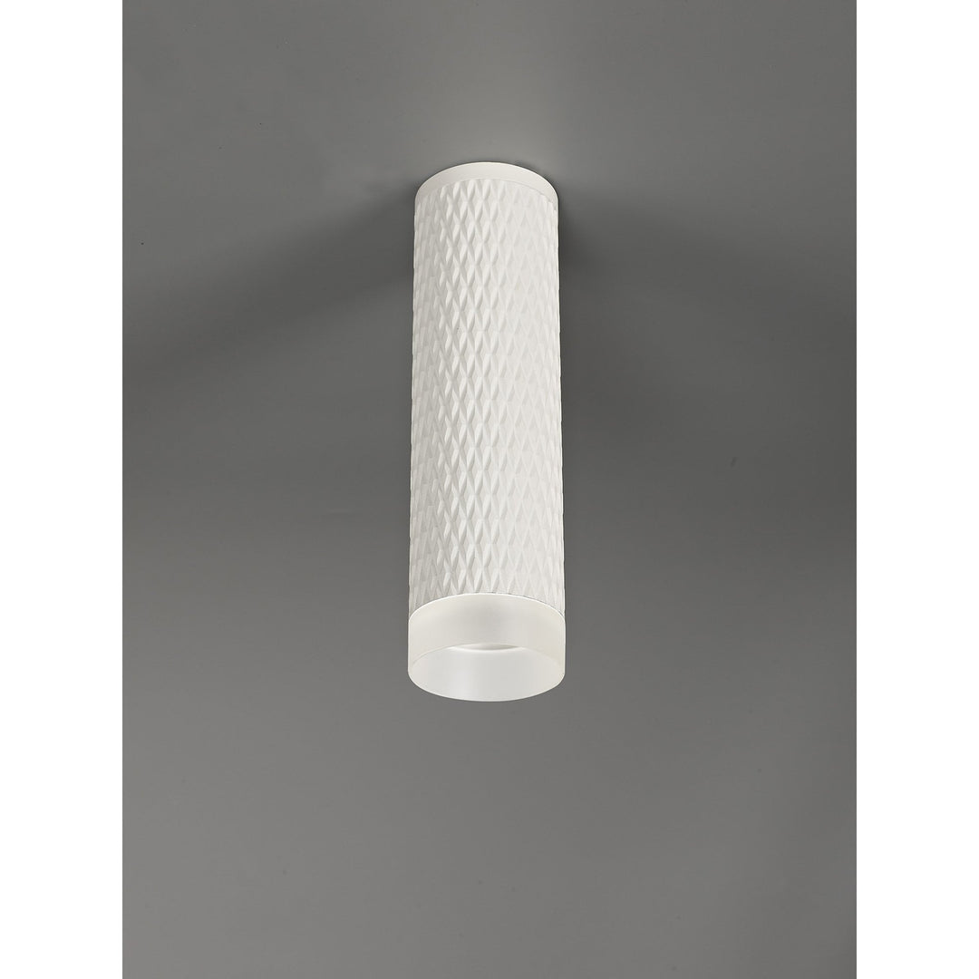 Nelson Lighting NLK01709 Silence 1 Light 20cm Surface Mounted Ceiling Sand White/Acrylic Ring