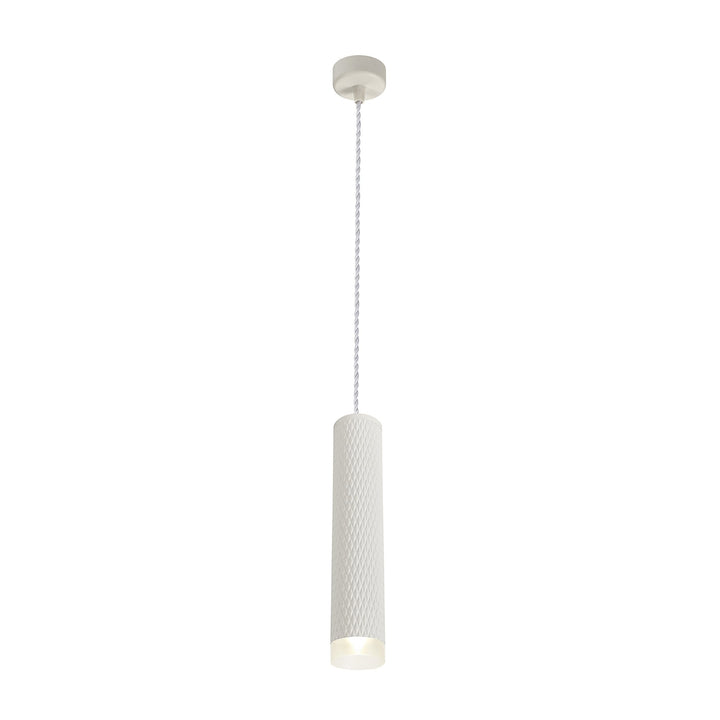 Nelson Lighting NLK01939 Silence 1 Light 30cm Pendant Light Sand White/Acrylic Ring